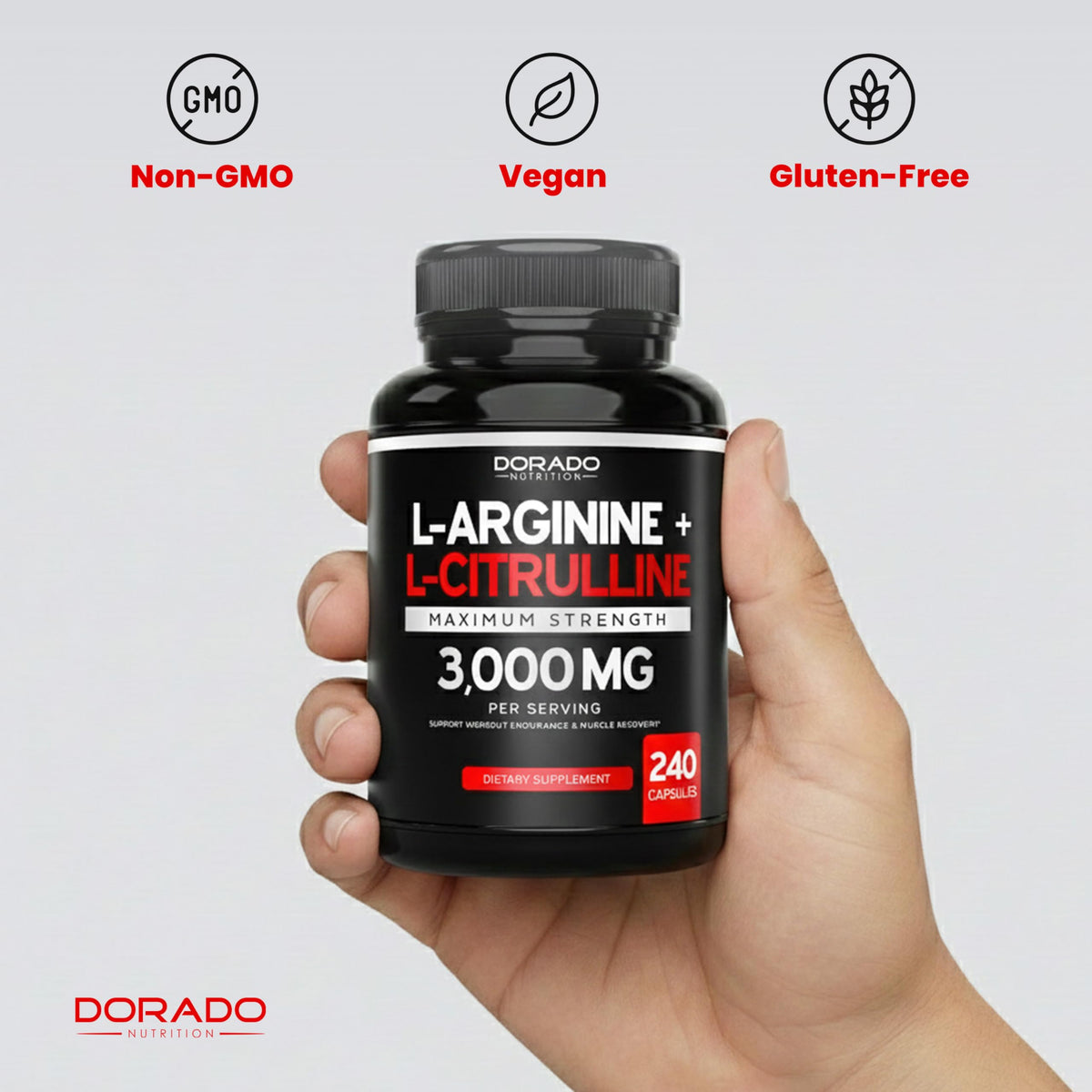 L Arginine L Citrulline 3000mg 240 Capsules K40021