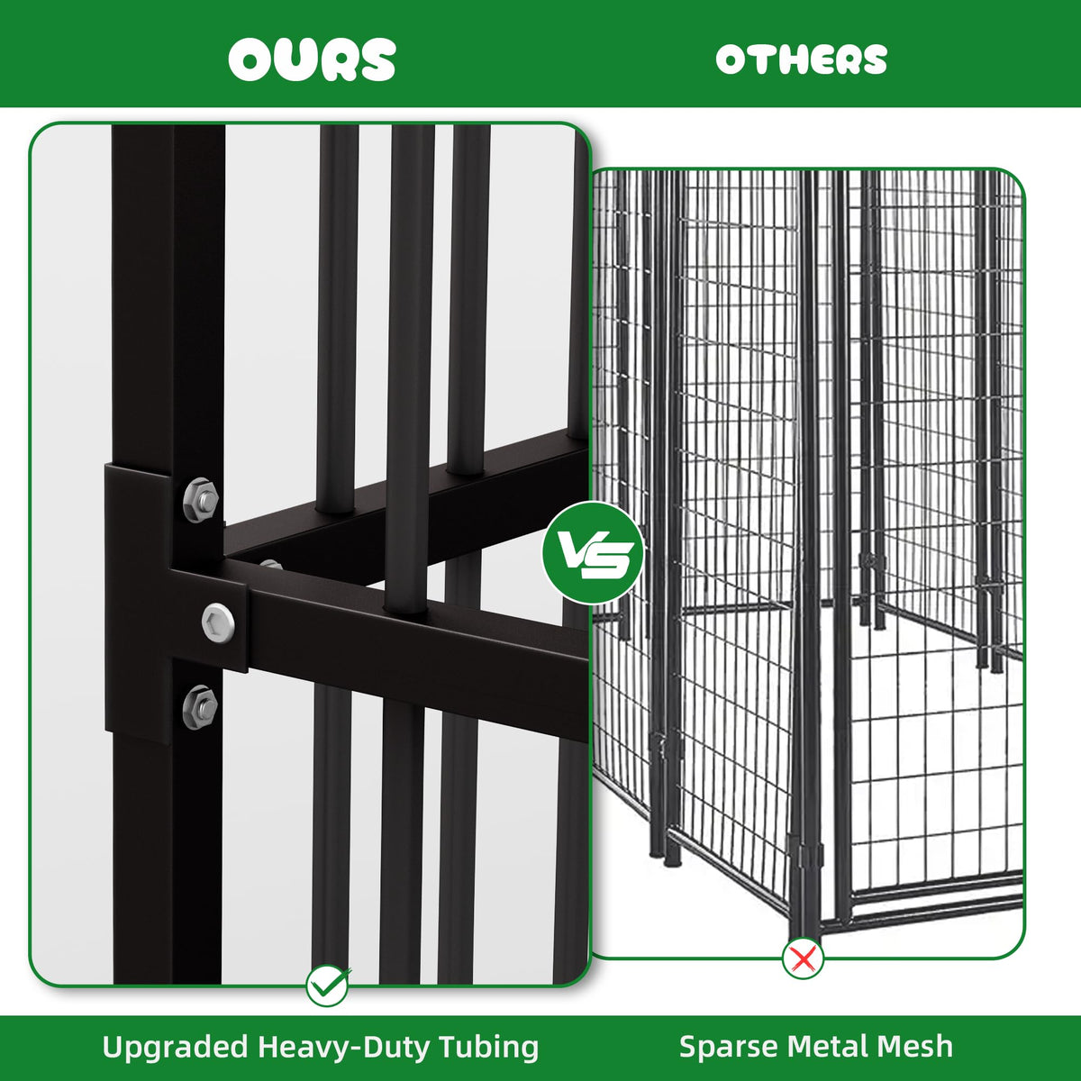 10x20 FT Heavy Duty Outdoor Dog Kennel with Roof R3083