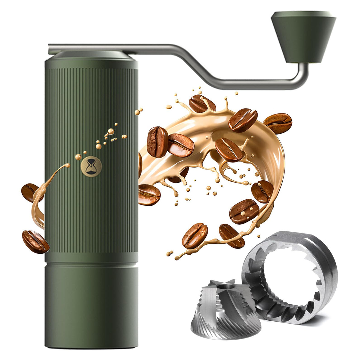 Manual Stainless Steel Conical Burr Coffee Grinder 20g B6337