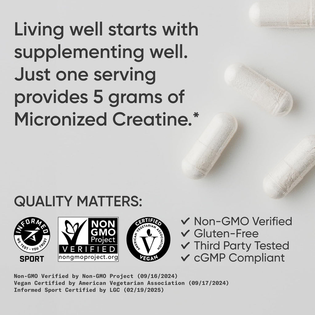 Creatine Monohydrate Capsules 5g, 120 Count G219631