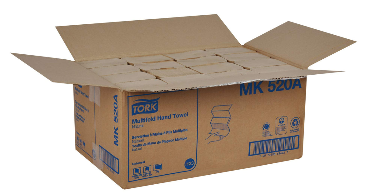 Multifold Hand Towel, Natural, 16 packs x 250 sheets Q98912