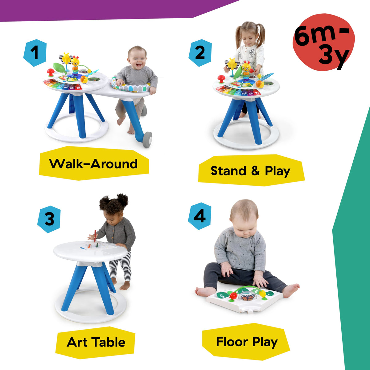 4-in-1 Activity Center & Walker with Piano Y796425