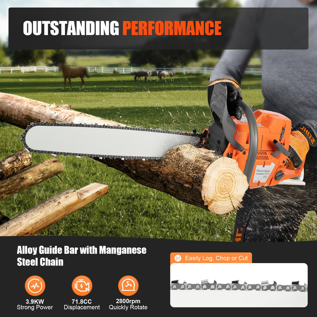 24 Inch 2-Stroke Gas Chainsaw Y33367