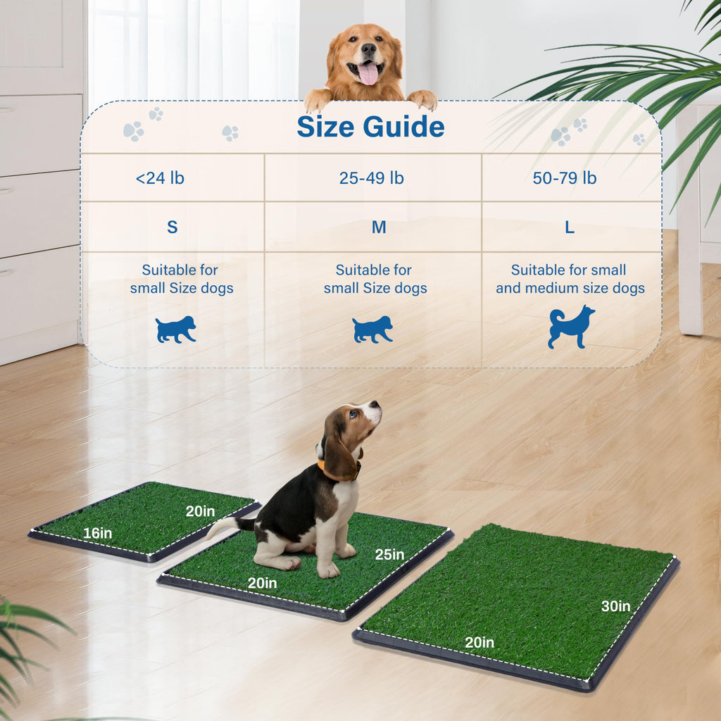 Artificial Grass Dog Potty Pad with Tray 20x30 inch F437341