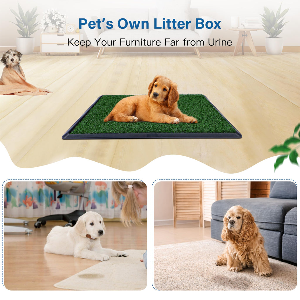 Artificial Grass Dog Potty Pad with Tray 20x30 inch F437341