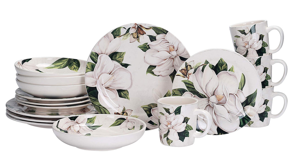 Magnolia Floral Ceramic 16 pcs Dinnerware Set T4001