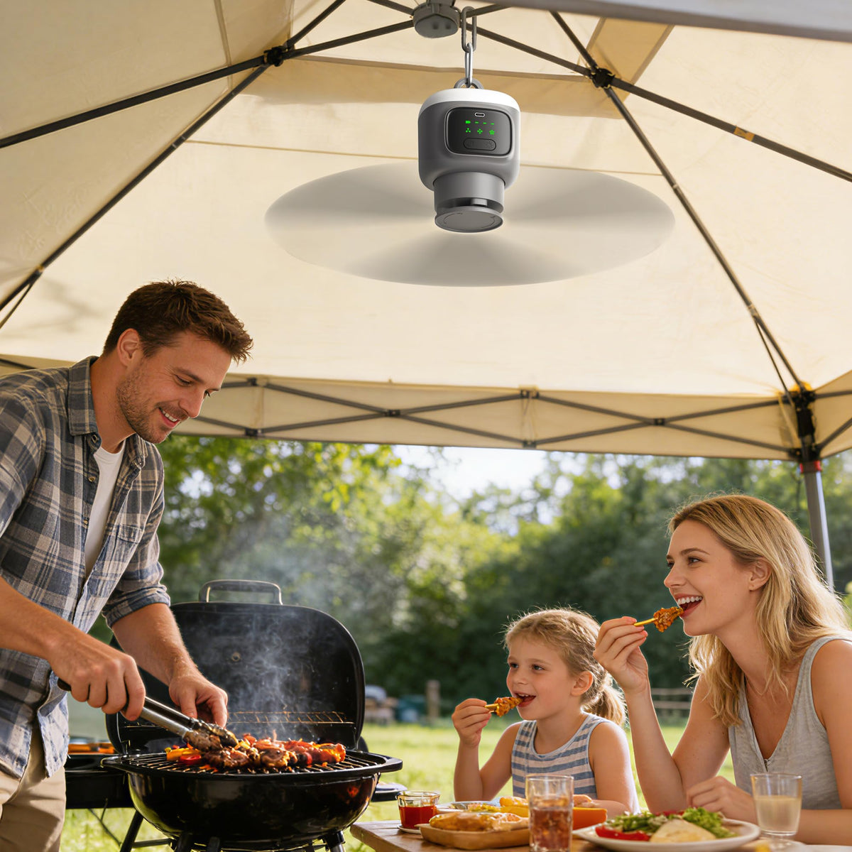 Portable Ceiling Fan with Light R738
