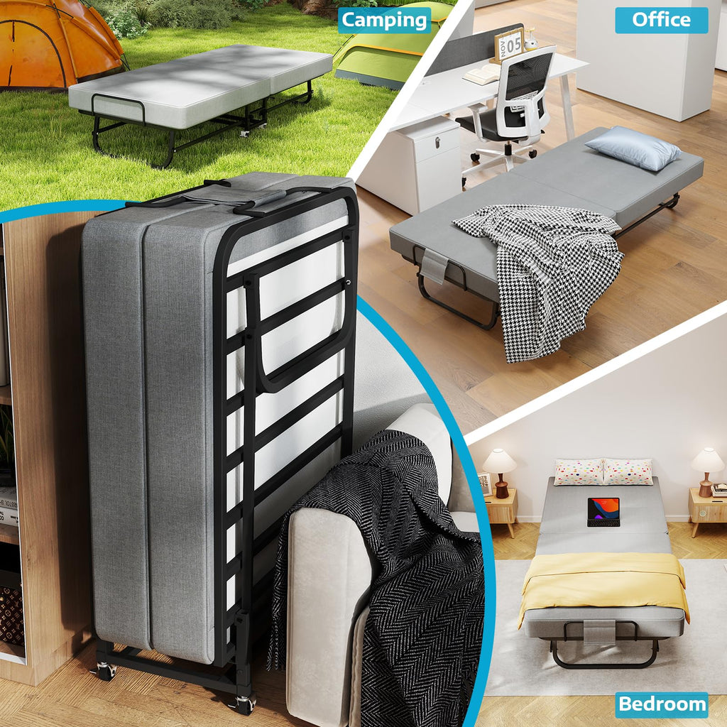 Folding Bed Portable Roll Away Bed 75" x 31" K65645