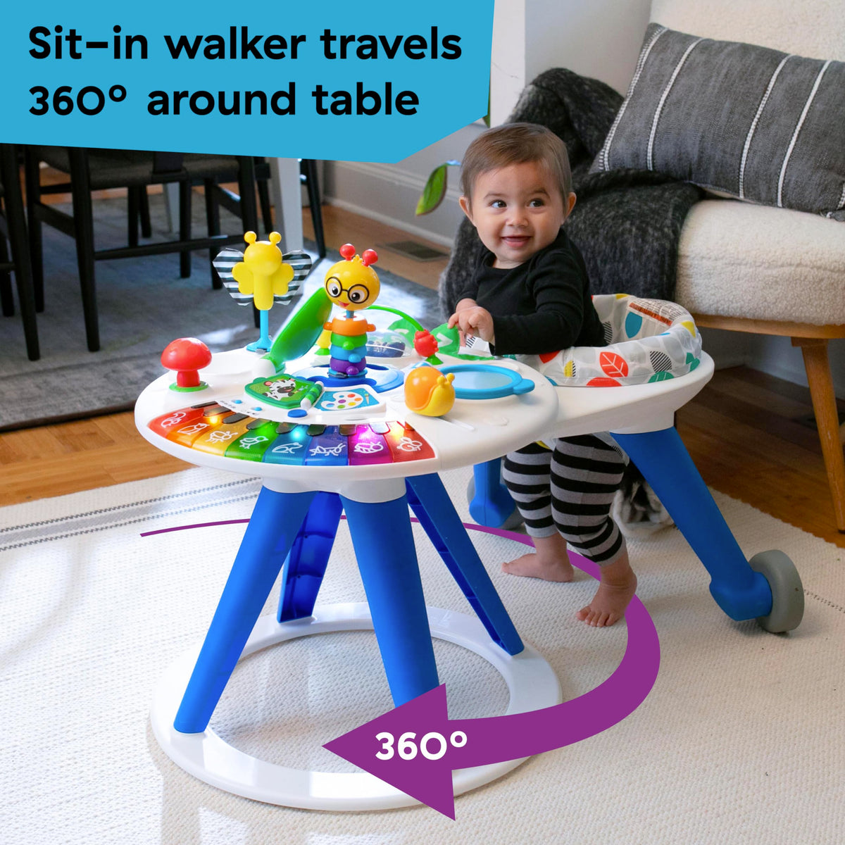 4-in-1 Activity Center & Walker with Piano Y796425