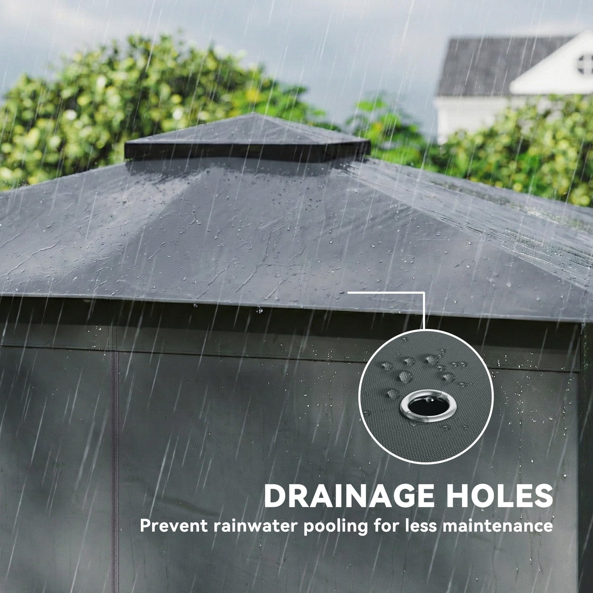 10' x 12' Dark Gray Outdoor Patio Gazebo Q4170