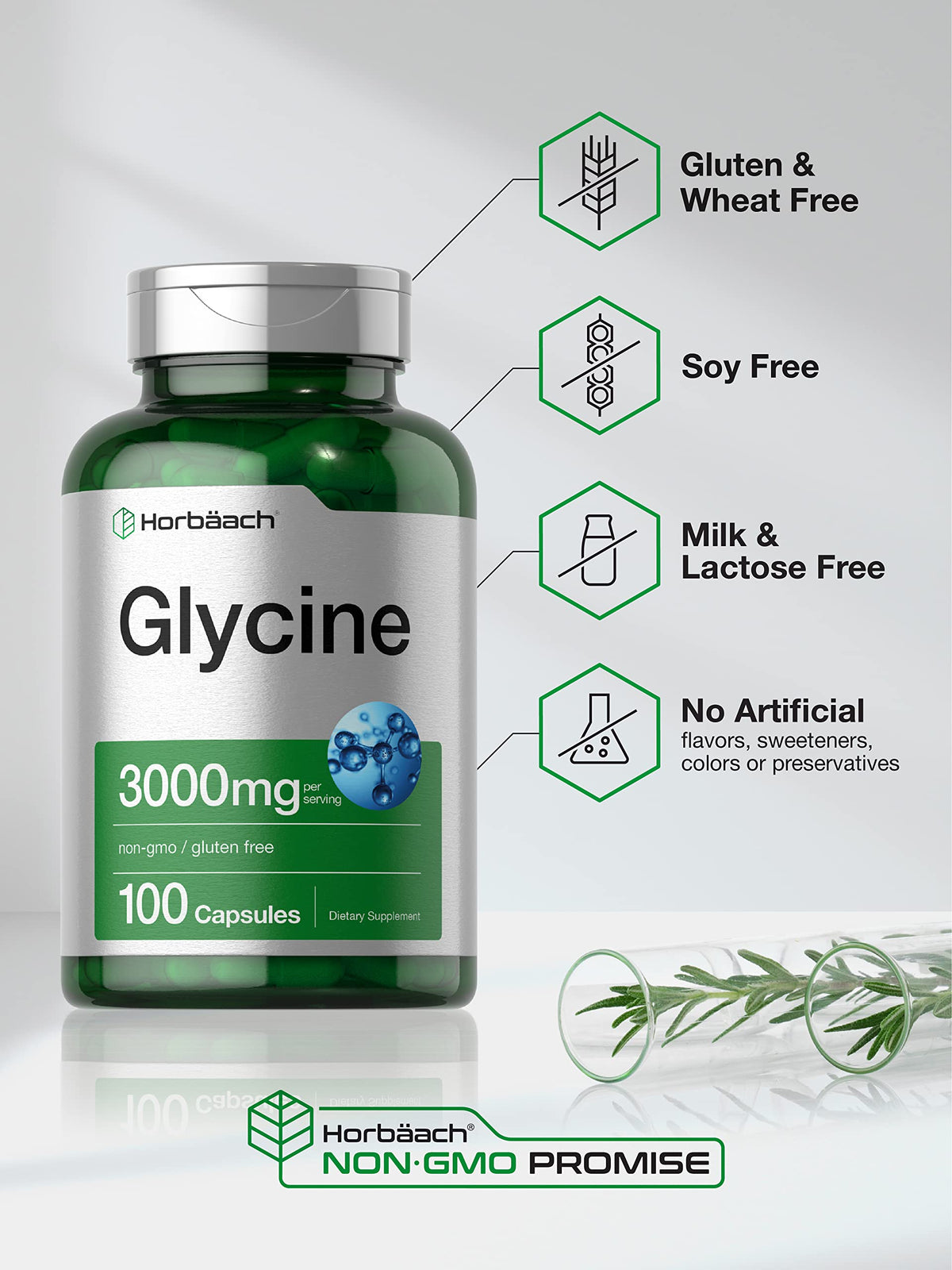 Glycine 3000mg 100 Powder Capsules D830563