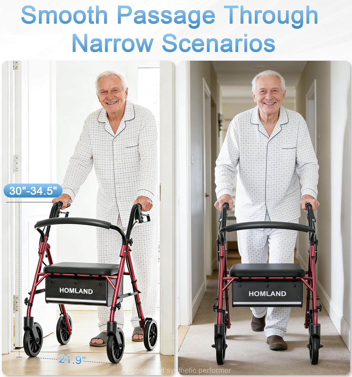 Foldable Walkers with Seat F7277