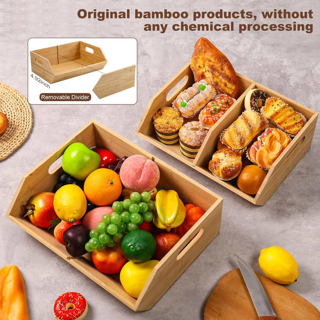 2 Set Bamboo Storage Bins G8817