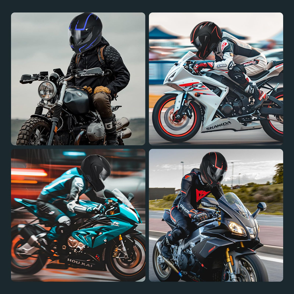 DOT Approved Bluetooth Modular Motorcycle Helmet R542