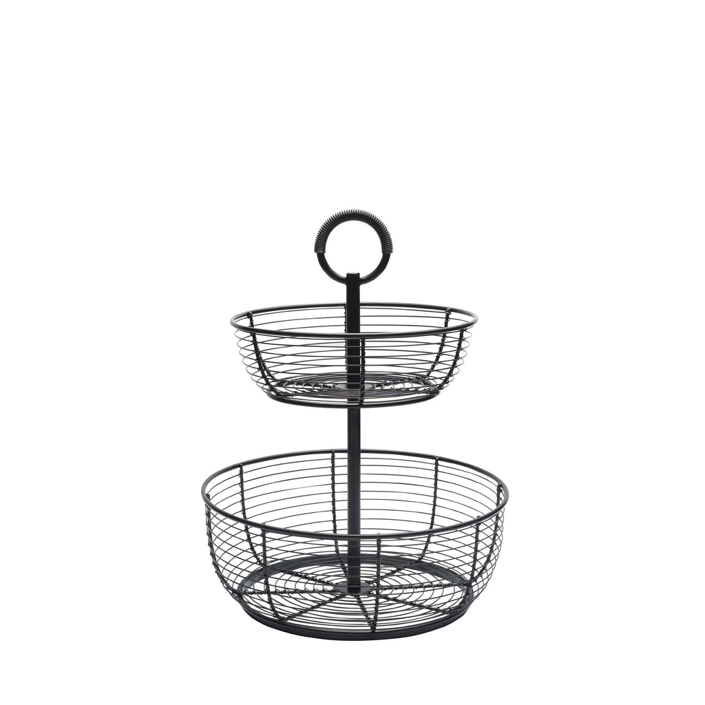 3-Tier Metal Floor Standing Fruit Storage Basket W787821