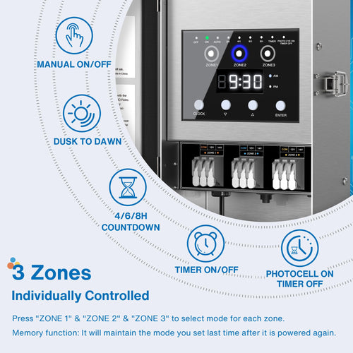 200W Low Voltage Transformer with 3 Zone Z667905