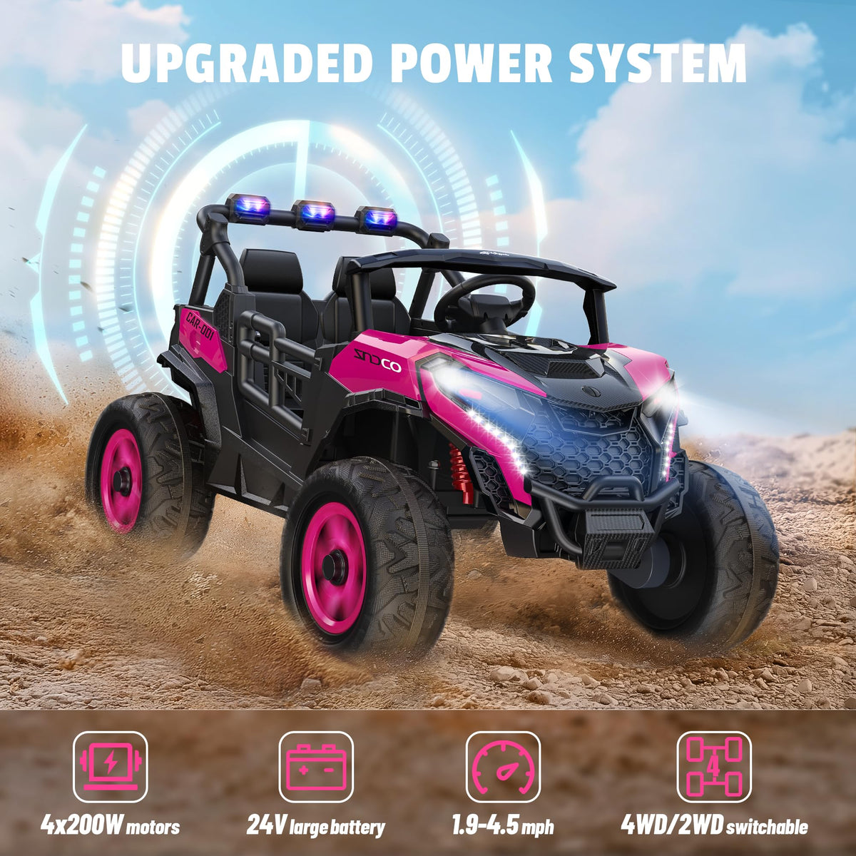 24V 4WD 2 Seater Ride on Toy Car I8616