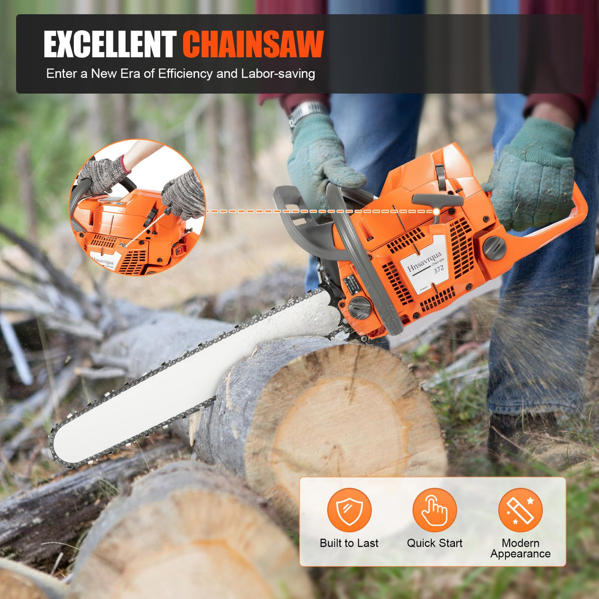 24 Inch 2-Stroke Gas Chainsaw Y33367