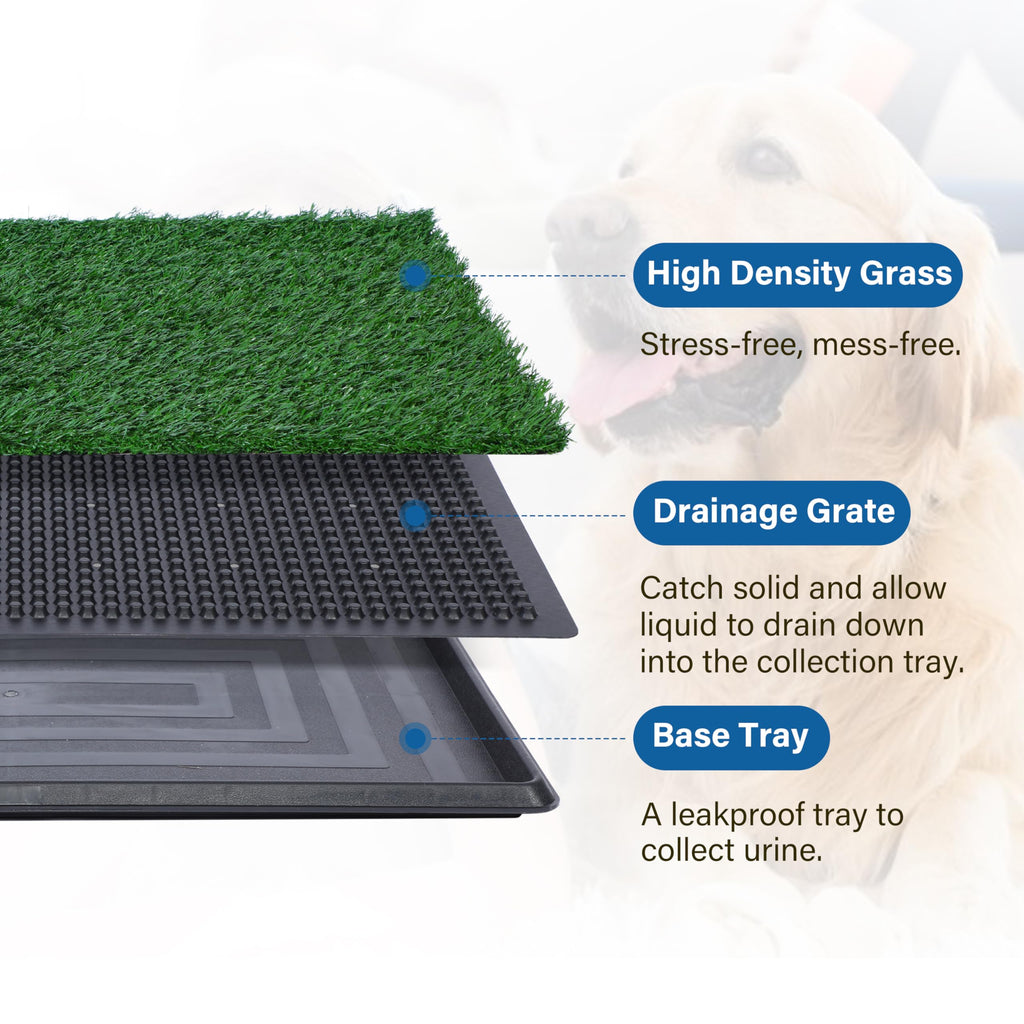 Artificial Grass Dog Potty Pad with Tray 20x30 inch F437341