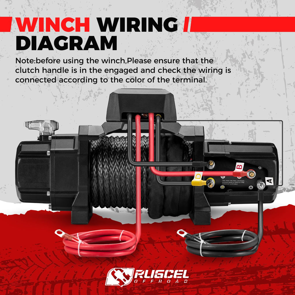 20000lb 12V Heavy Duty Waterproof Electric Synthetic Rope Winch J20972