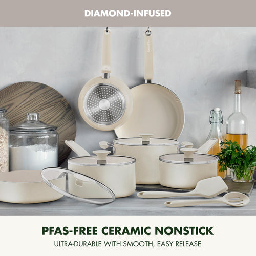12 Piece Ceramic Nonstick Cookware Set O546126