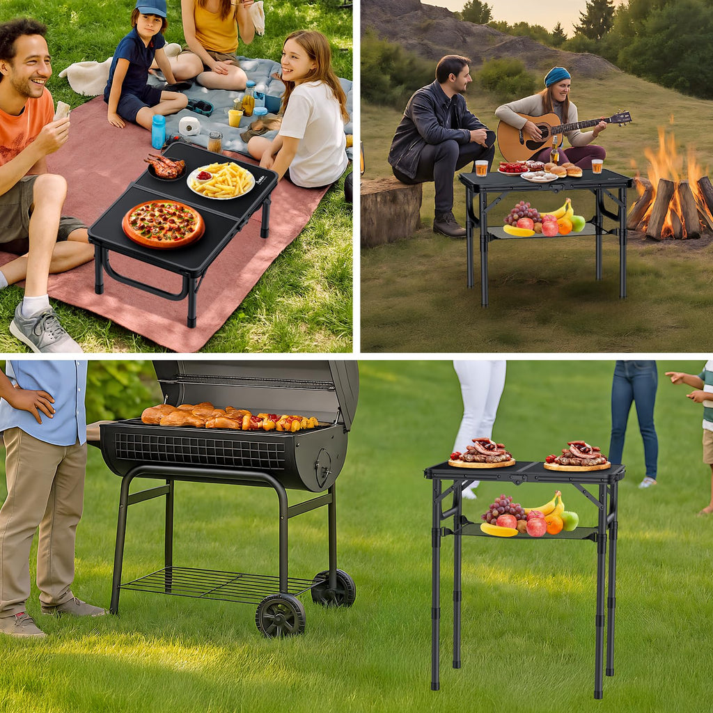 24"X 16" Adjustable Height Folding Camping Table P1214