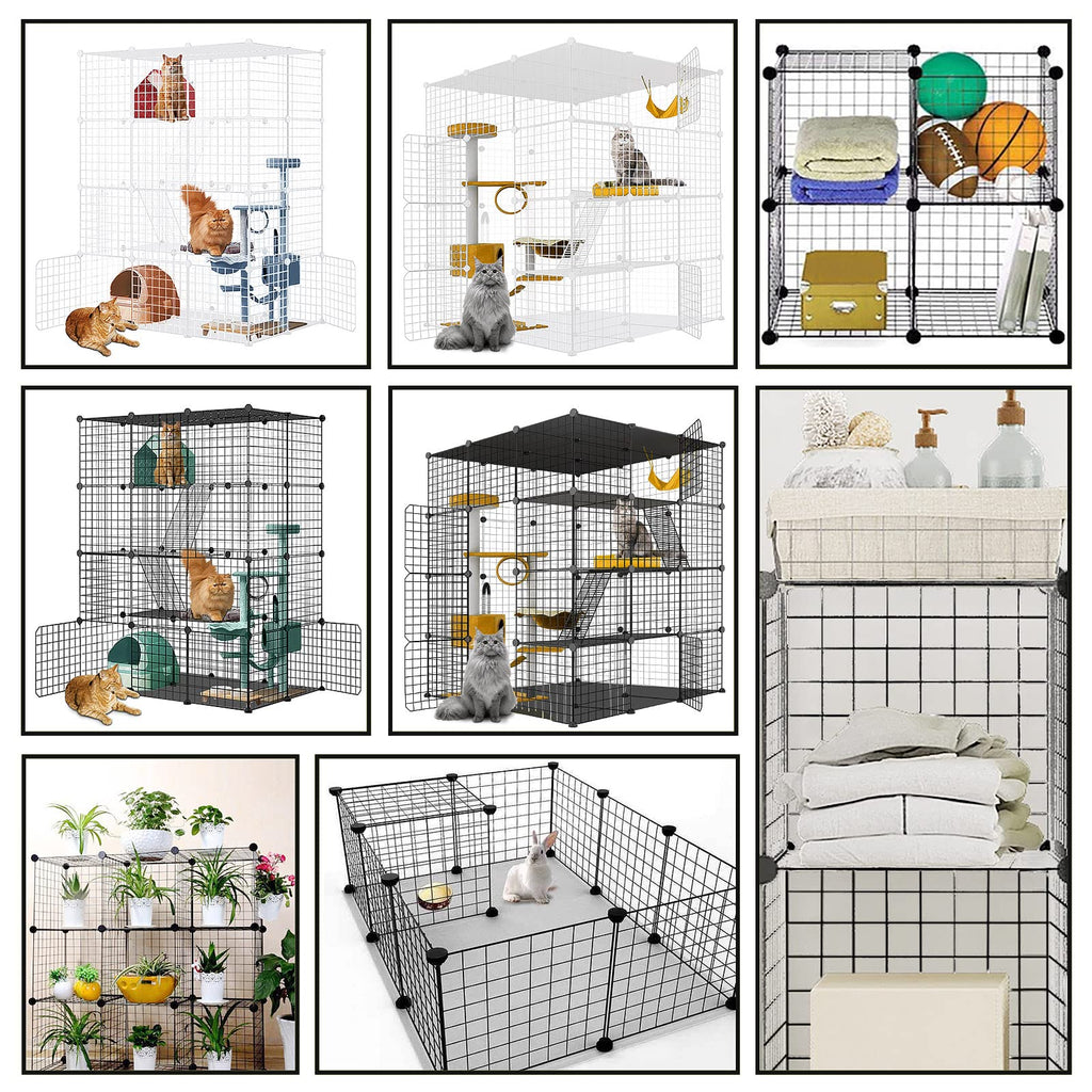 Large Cat Cage Detachable Metal Wire Playpen B726997