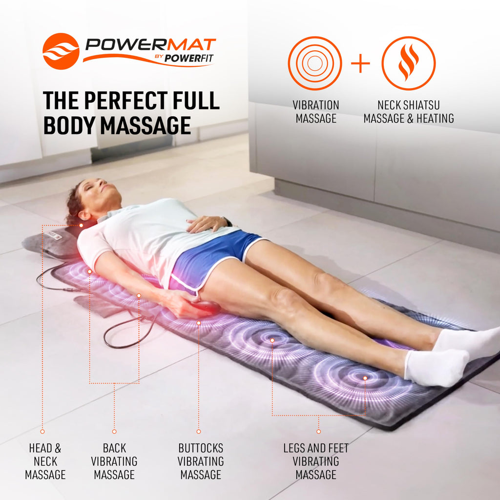 Full Body Massage Mat with Detachable Massage Pillow, 9 Intensity Levels, 9 Massage Modes & 3 Heat Settings K5281