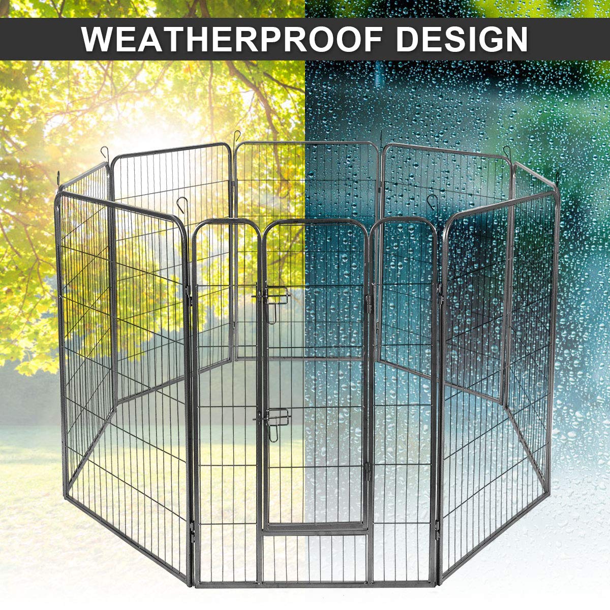 48 inch 8 Panel Metal Dog Playpen A96145