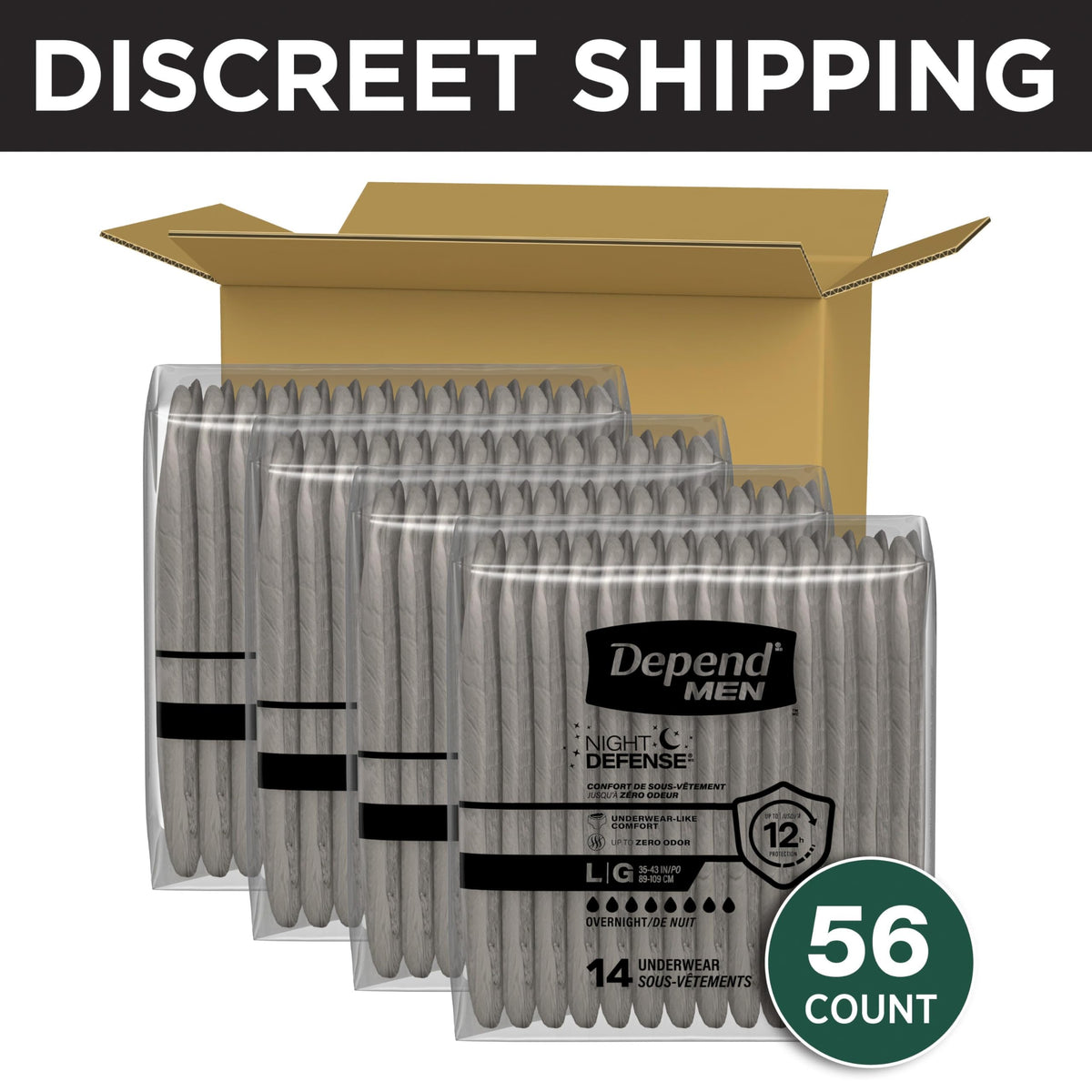 Large Adult Diapers 56 Count U6956