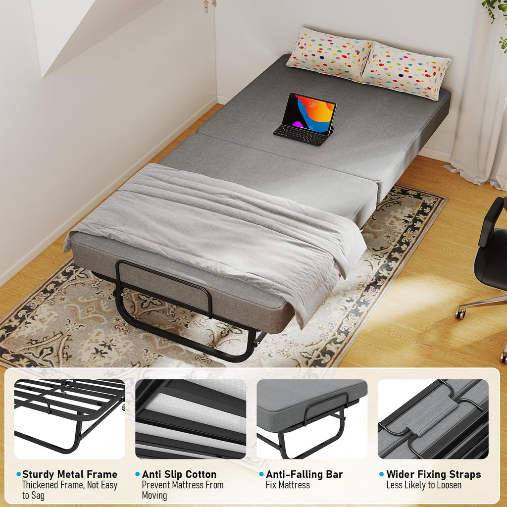 Folding Bed Portable Roll Away Bed 75" x 31" K65645