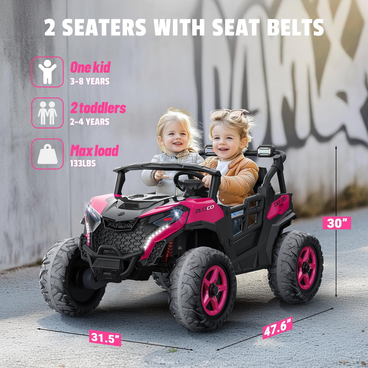 24V 4WD 2 Seater Ride on Toy Car I8616