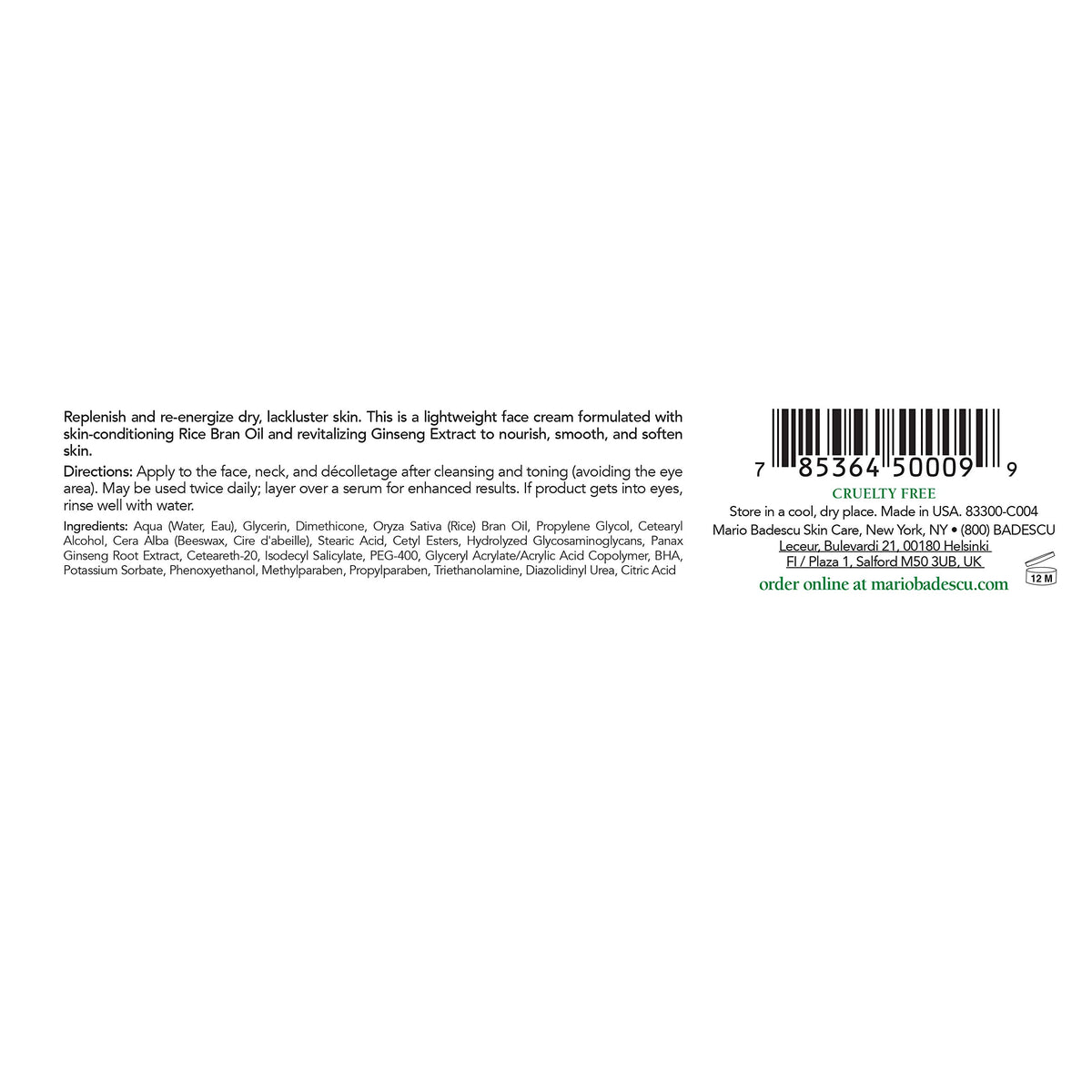 Lightweight Daily Face Moisturizer 1 Oz O152