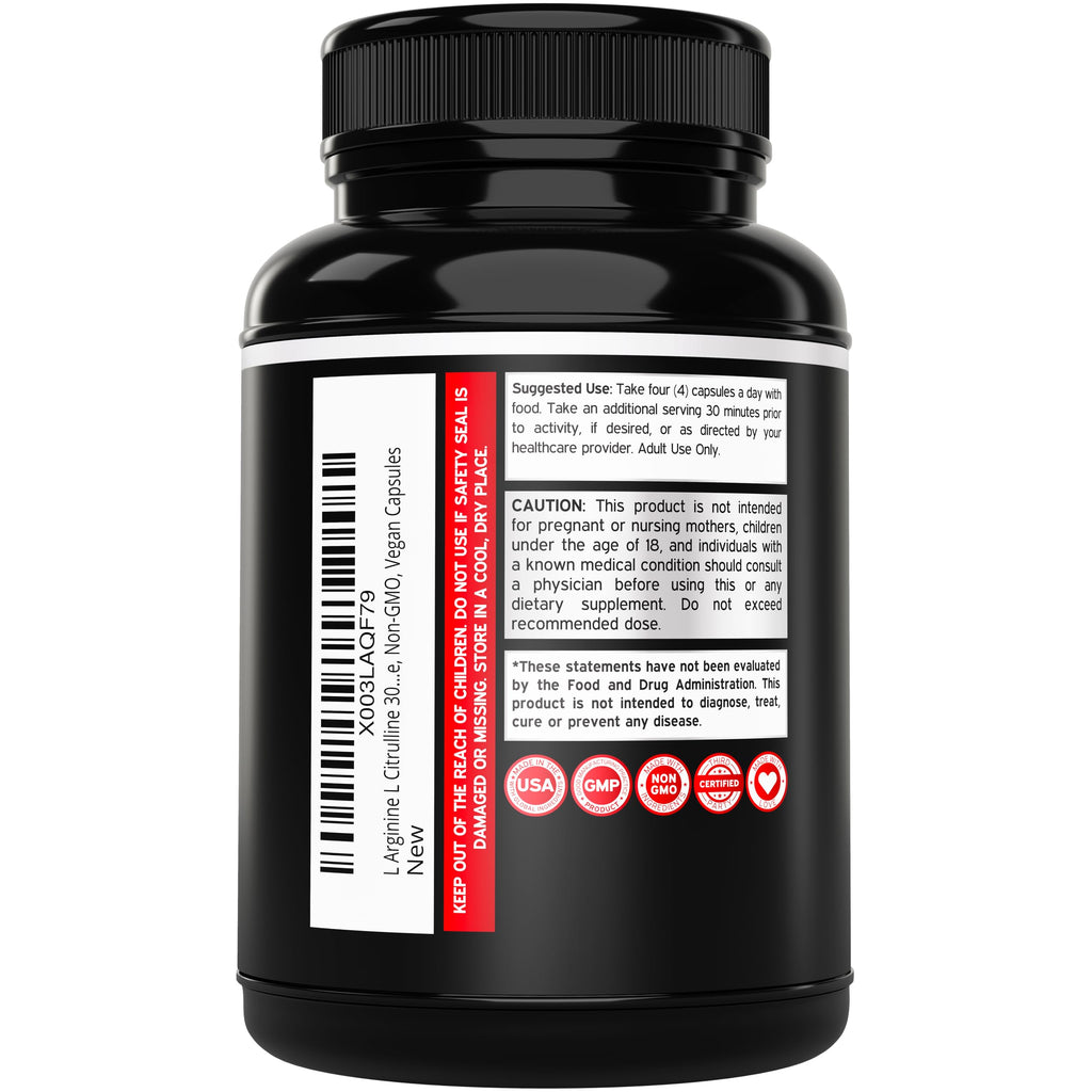 L Arginine L Citrulline 3000mg 240 Capsules K40021