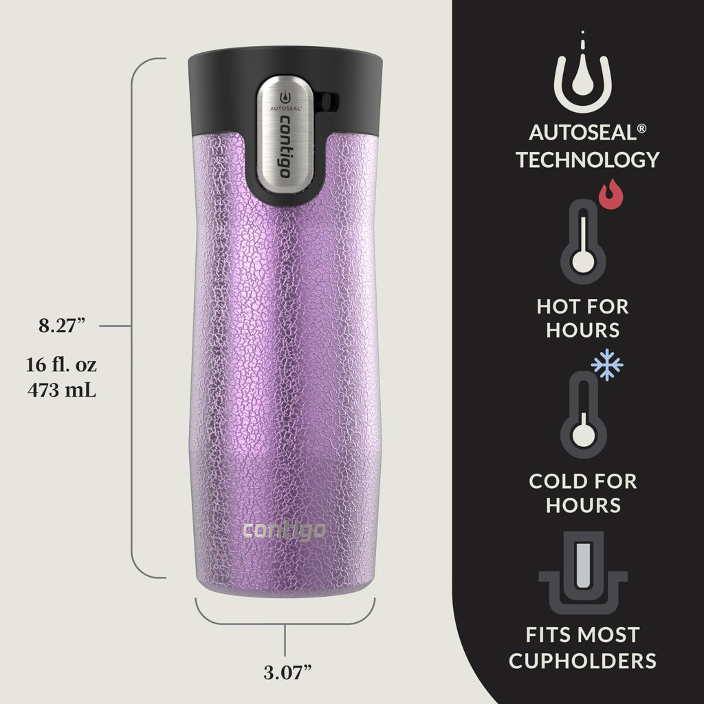 Vacuum-Insulated Stainless Steel Travel Mug 16 oz 2-Pack Y7057