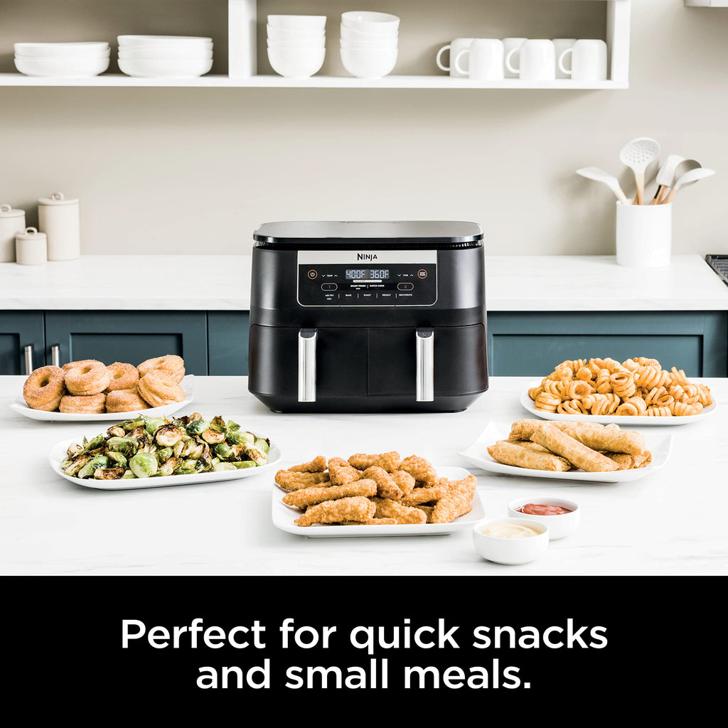 6 Quart 5-in-1 DualZone 2-Basket Air Fryer, Black J622587