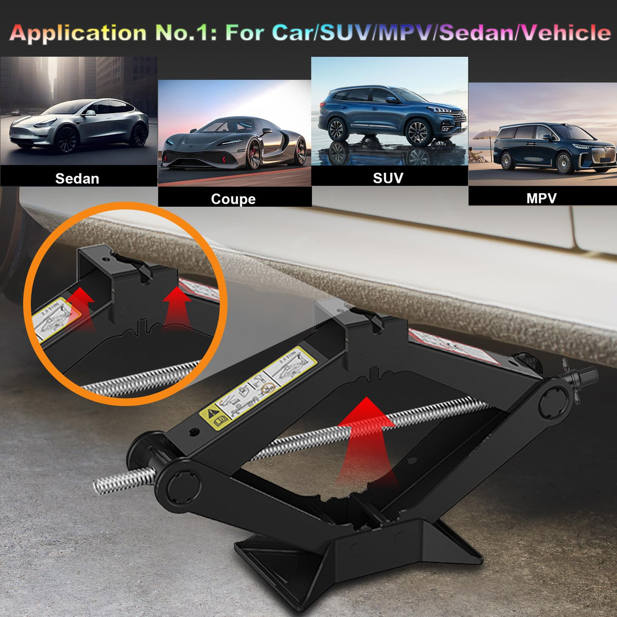 Scissor Jack Kit with Lug Wrench and Jack Pad W357641