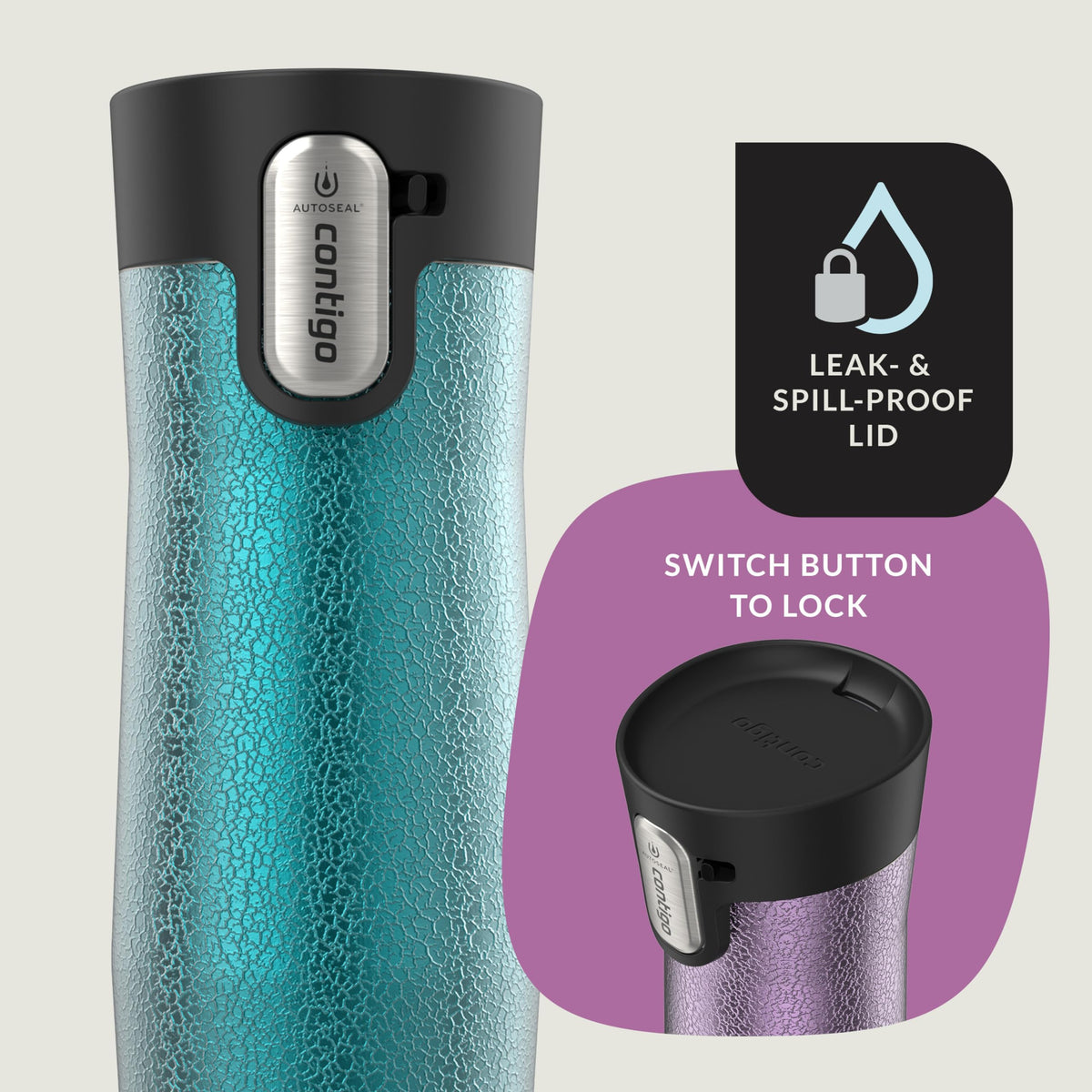 Vacuum-Insulated Stainless Steel Travel Mug 16 oz 2-Pack Y7057