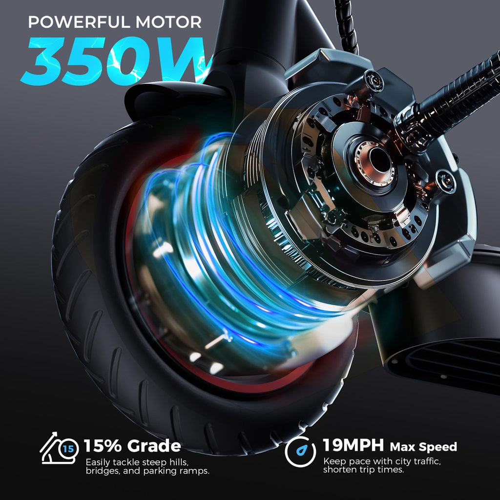 Electric Scooter 18Miles Max Range 19 Mph Foldable 8.5'' Solid Tire E62803