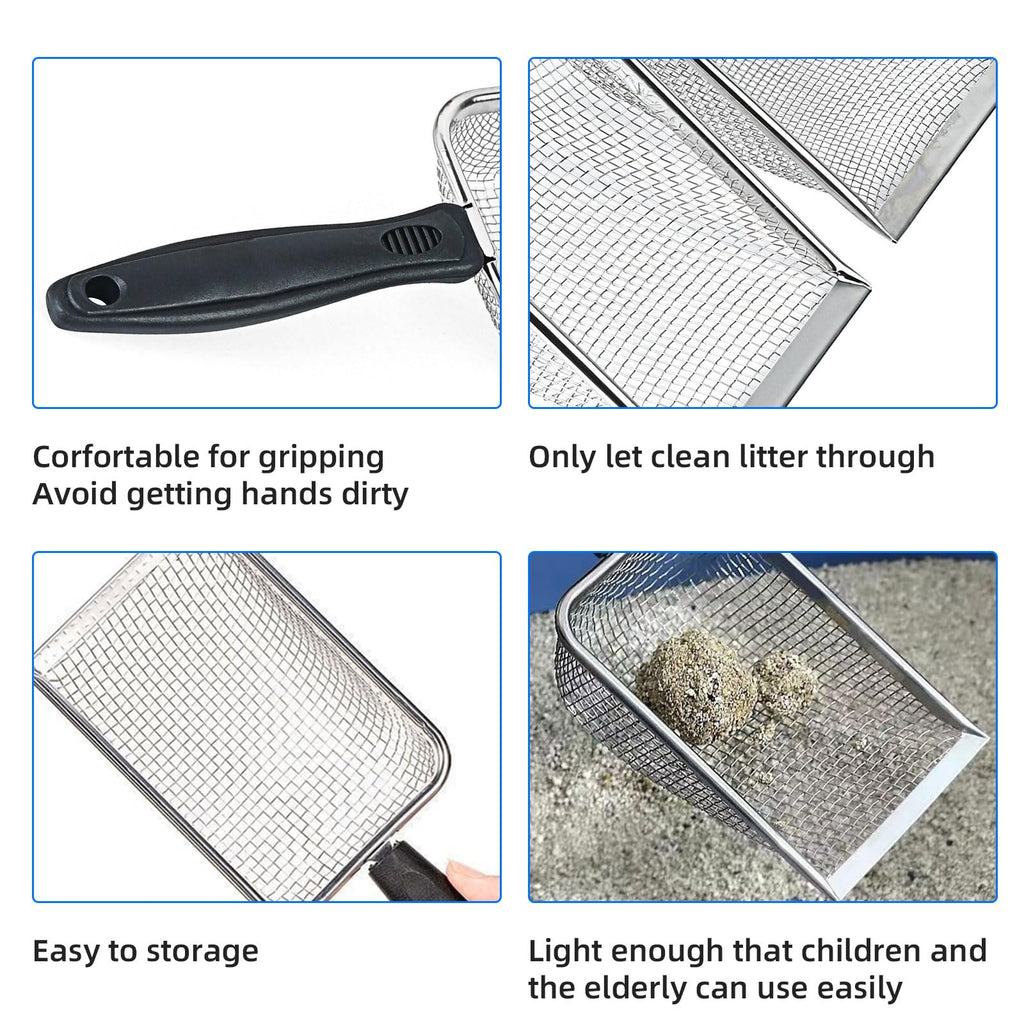 Stainless Steel Mesh Cat Litter Scoop 2.8mm Hole E272897