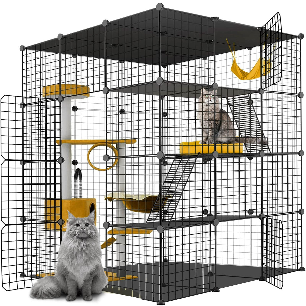 Large Cat Cage Detachable Metal Wire Playpen B726997