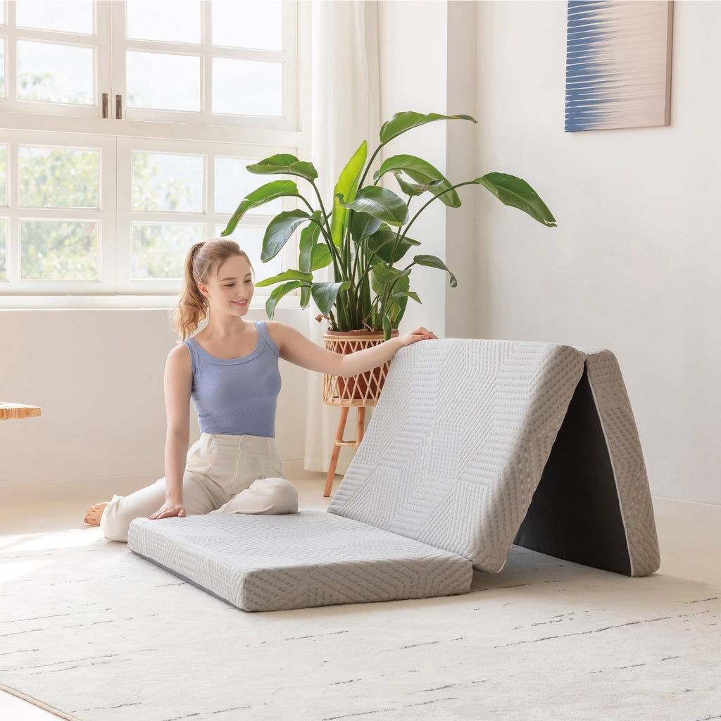 4 Inch Gel Memory Foam Trifold Mattress U9291