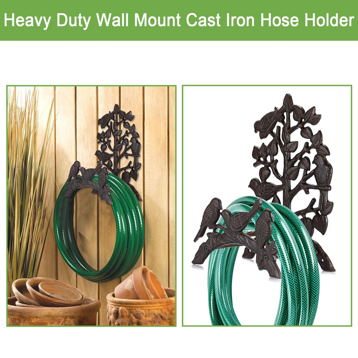 Cast Iron Wall Mount Garden Hose Holder V210