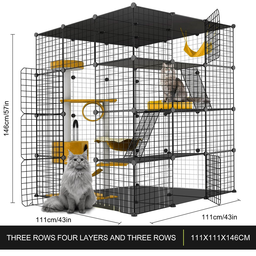 Large Cat Cage Detachable Metal Wire Playpen B726997