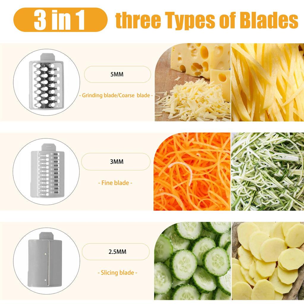 Cordless Electric Vegetable Slicer Chopper & Cheese Grater U78426