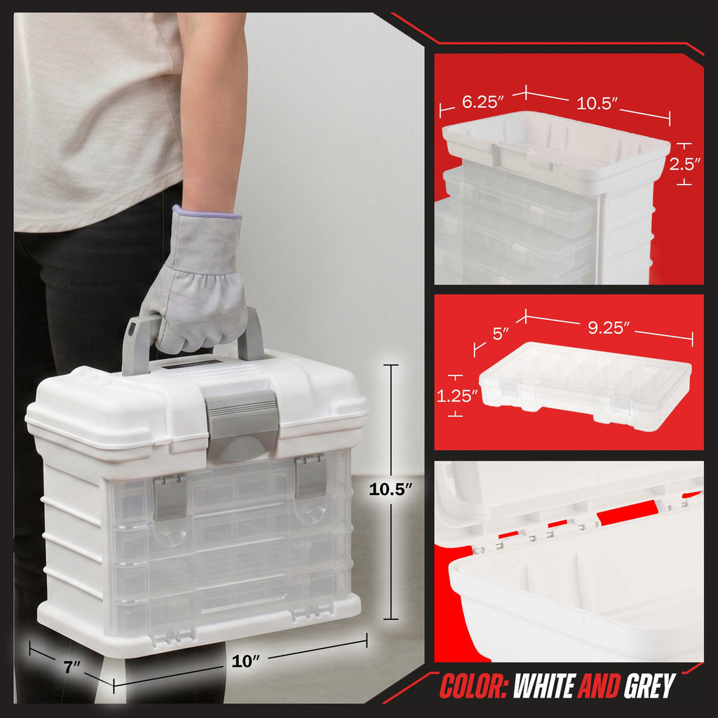 Portable Tool Box Small Parts Organizer with Drawers Z649530