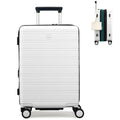 20-Inch Hardside Expandable Carry-On Luggage Suitcase, White D486