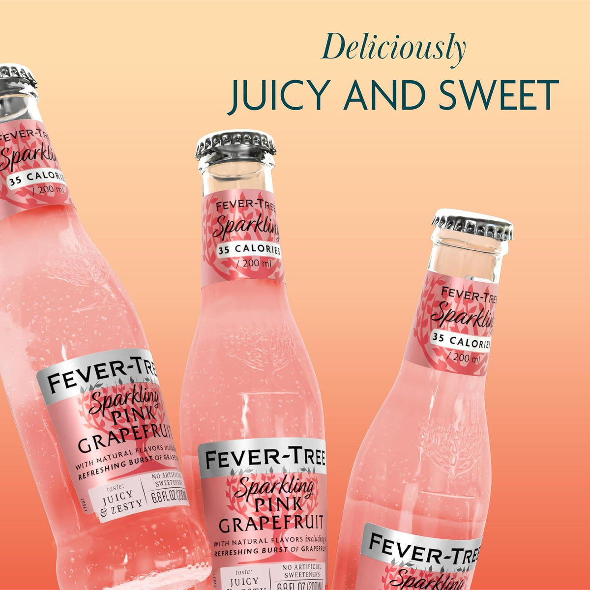 Sparkling Pink Grapefruit Soda Mixer, 24 Pack, 6.8 Fl Oz Bottles A479770