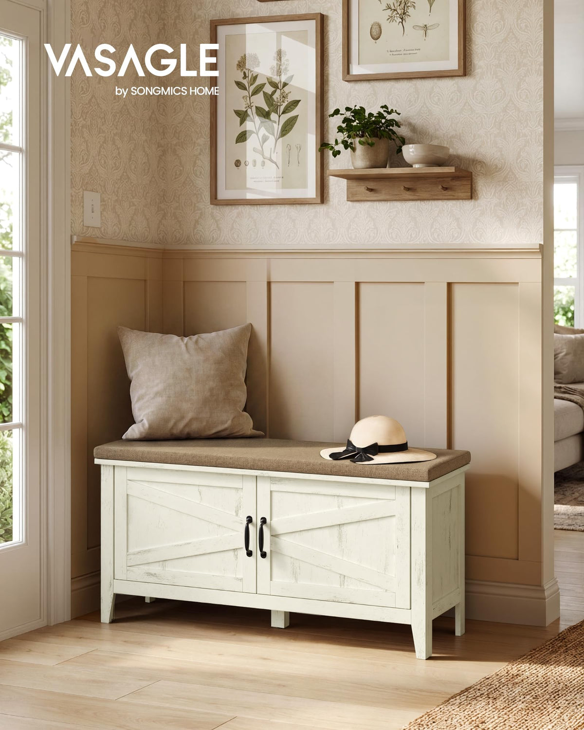 Shoe Bench with Cushion L717