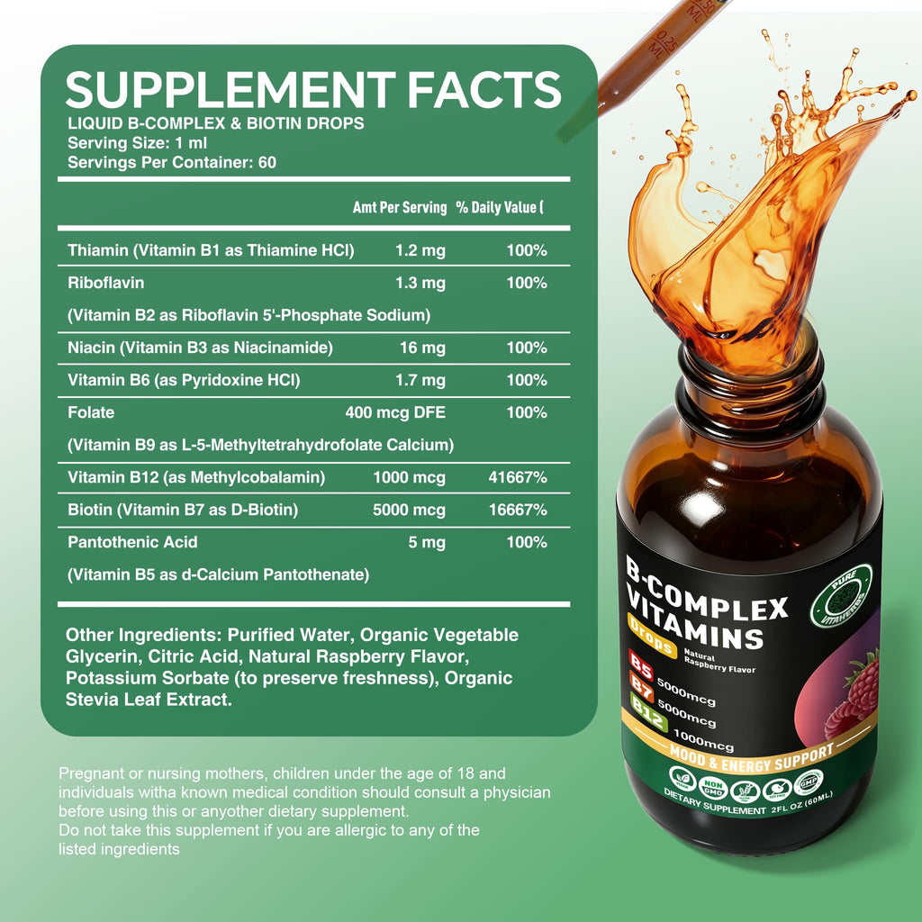 B-Complex & Biotin Drops 2 Fl Oz L33923